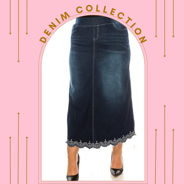 Denim Skirts: XS-5X