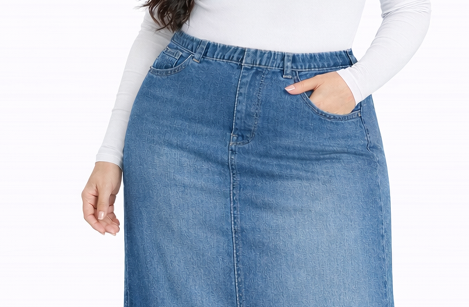 NEW! "Trudy- Too" -Raw Hem Style- Dark Indigo S-3X (Elastic Waist)