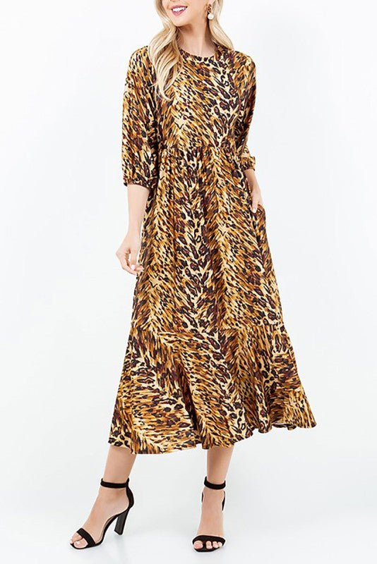 New! "Lynda" Animal Print Dress: S-3X  Arriving In Stock: 10/29 & 10/31