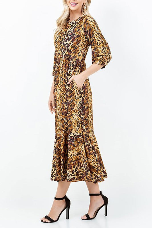 New! "Lynda" Animal Print Dress: S-3X  Arriving In Stock: 10/29 & 10/31