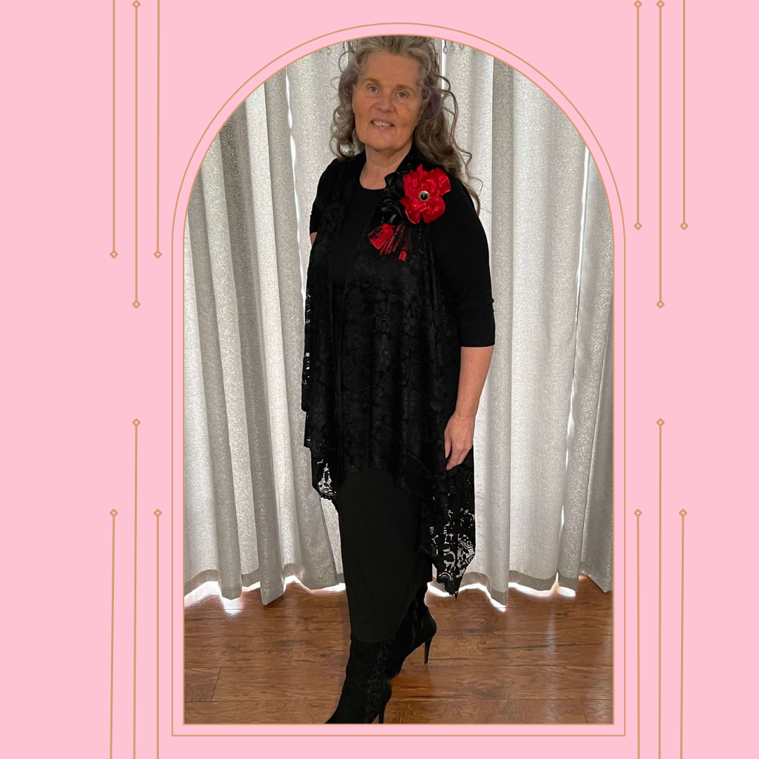 Black Lace Vest. (S-2X)