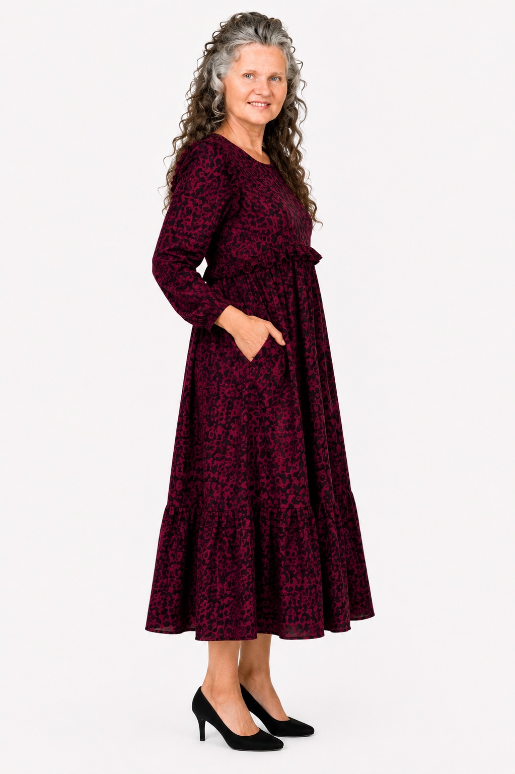 Pre-Order: NEW! "Arianna" Burgundy Leopard Dress: S-3X Arriving in Stock: Early- Mid August!