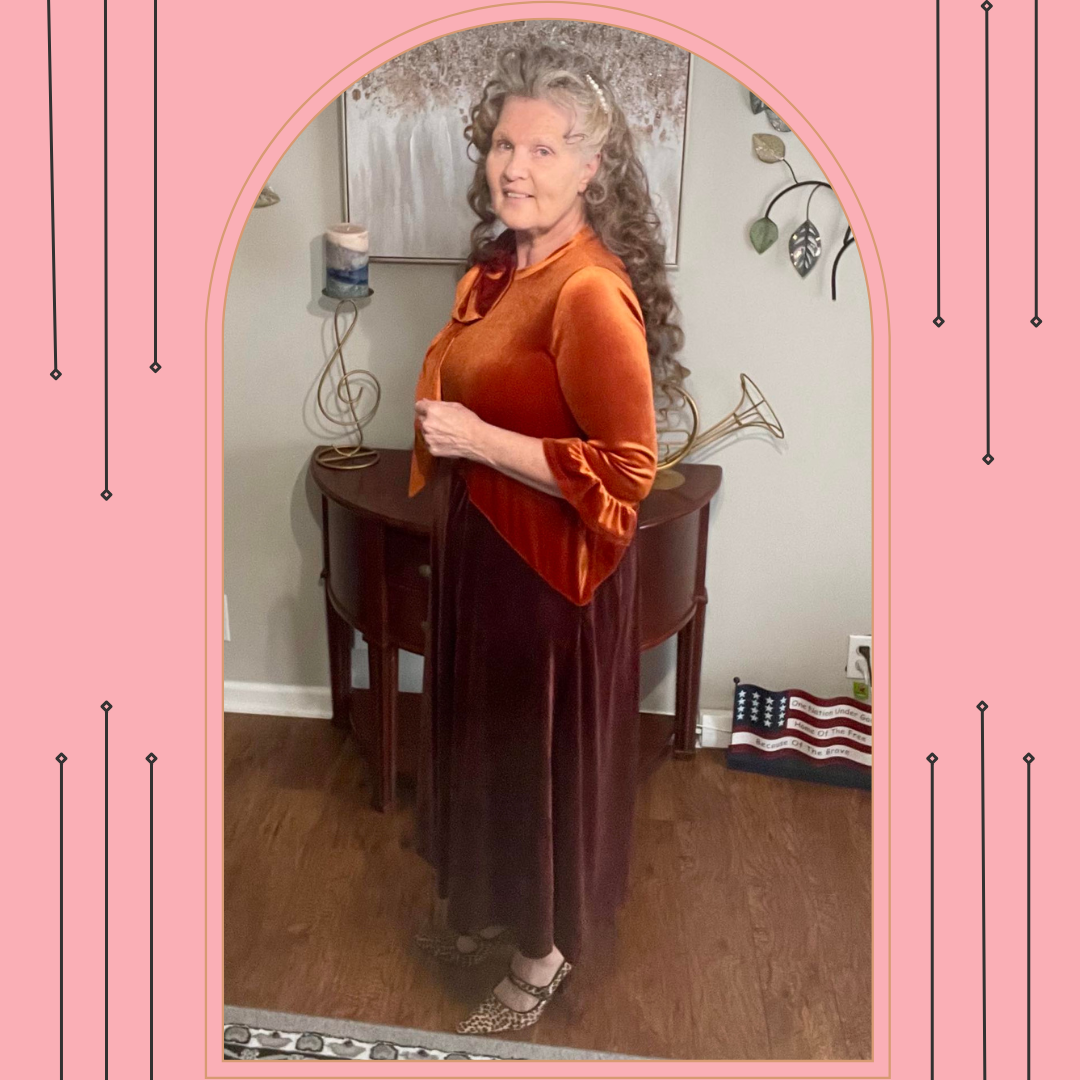 Copper/Brown Velvet Dress. S-3X. Can Be Returned For Exchange Only!