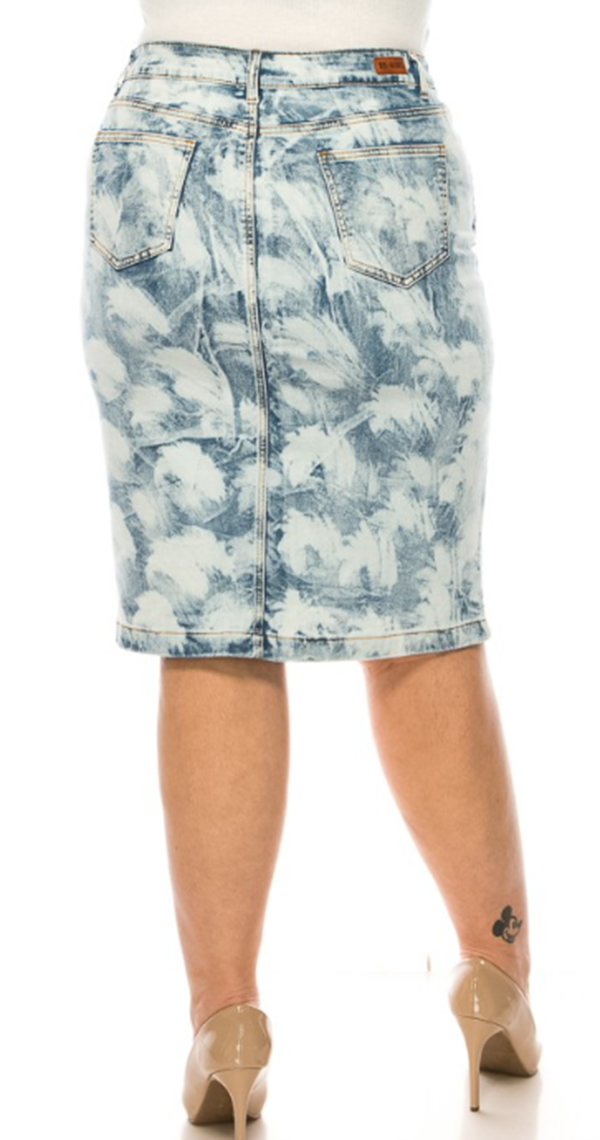 NEW! "Flora" Jean Skirt : S-3X
