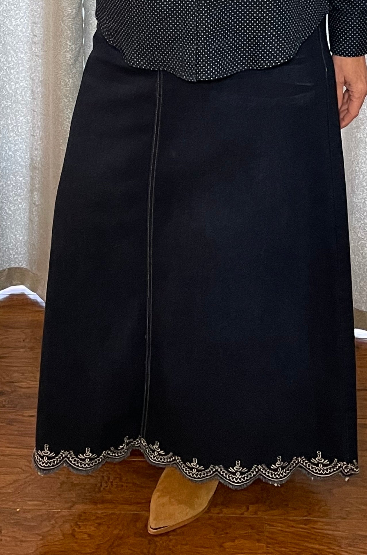 The “Lacey” Maxi Denim Skirt: S-5X. Best Selling!