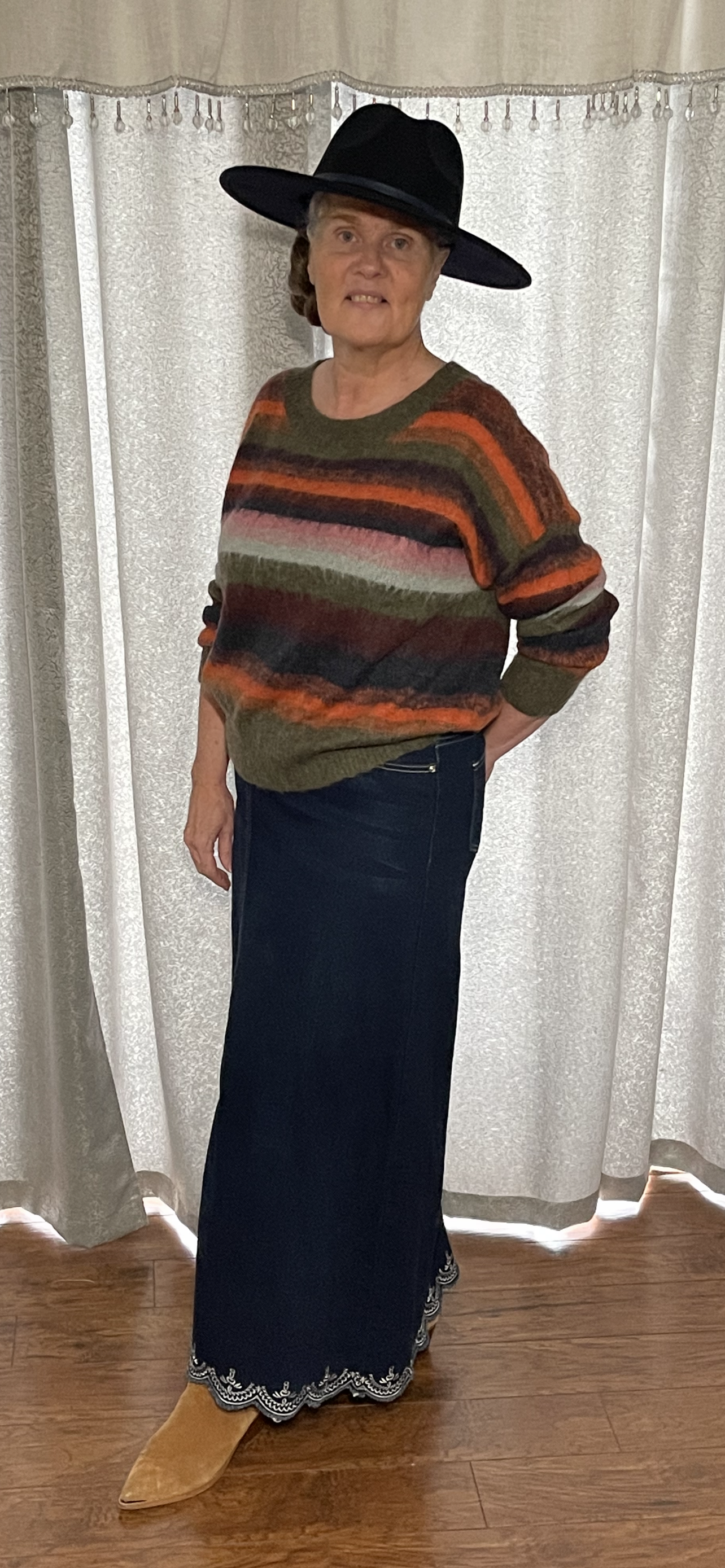 The “Lacey” Maxi Denim Skirt: S-5X. Best Selling!