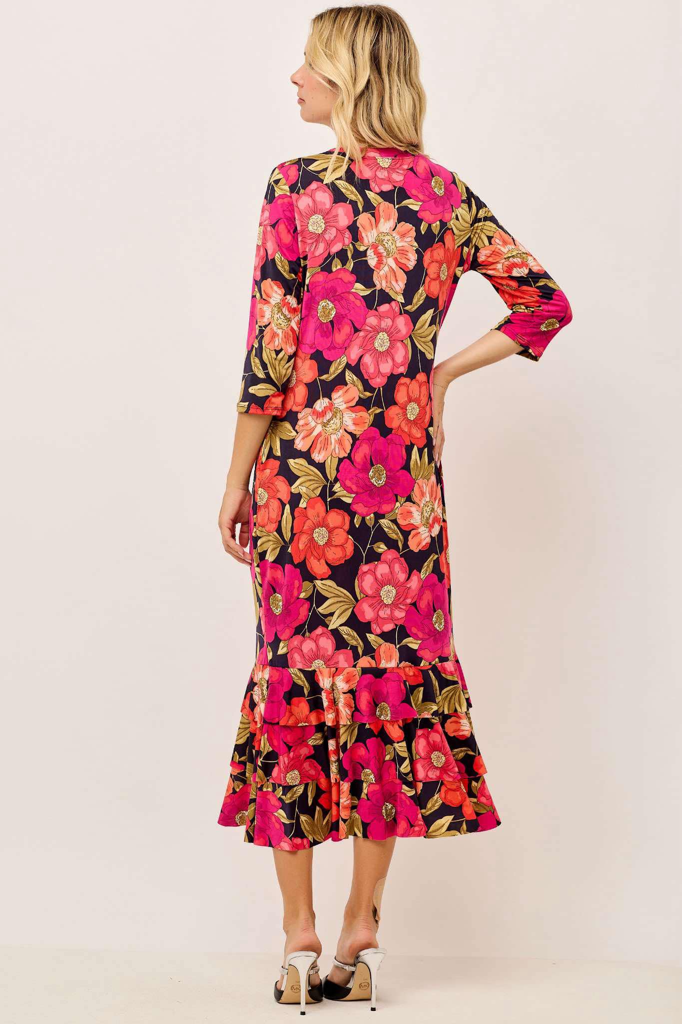 "Nellie" Floral Print Dress: S-1X (FINAL SALE! Cannot Be Returned!)