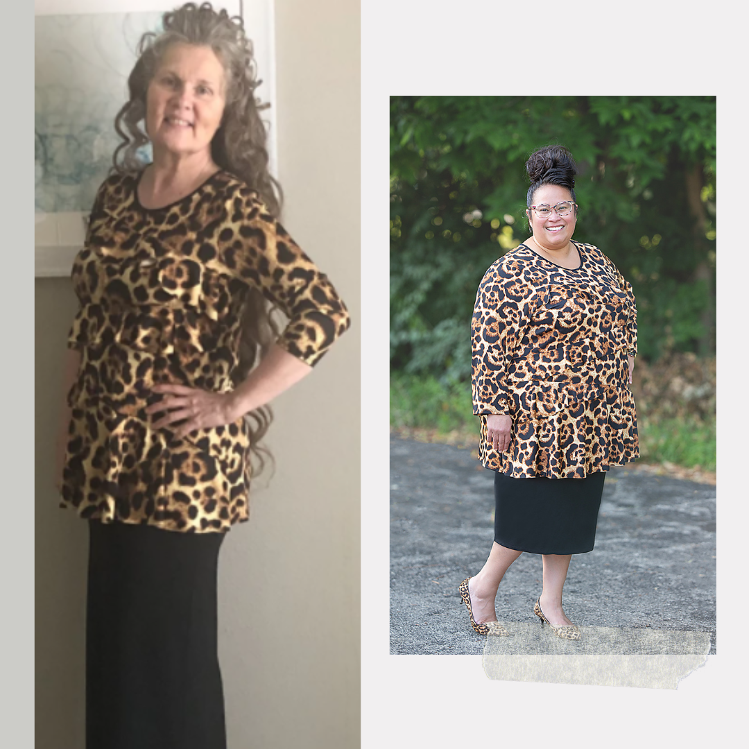 RC Original Cheetah Print Ruffle Top: Small FINAL SALE! Cannot Be Returned!