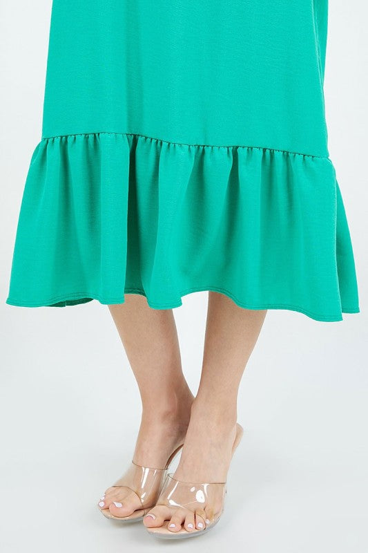 "Emerald" “Oversized “ Green Plus Dress: 1X-3X (Fits up to 5X) FINAL SALE! Cannot be Returned!
