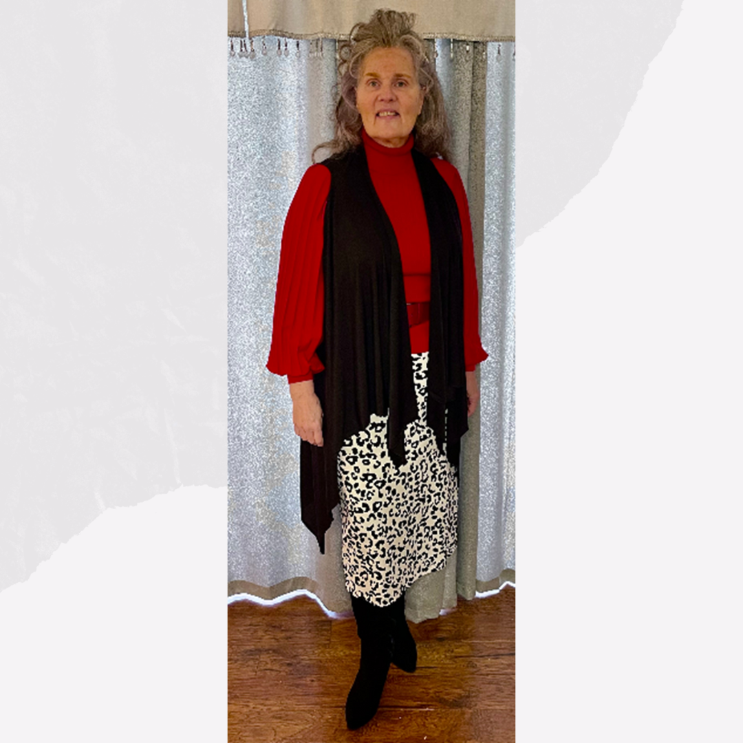 Black Long Vest (Fits Up To 2X)