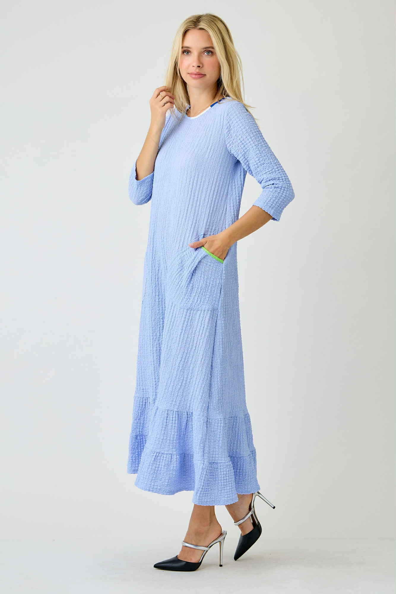 New! "Nicole" Blue Dress: S-3X Arriving In Stock: 10/10