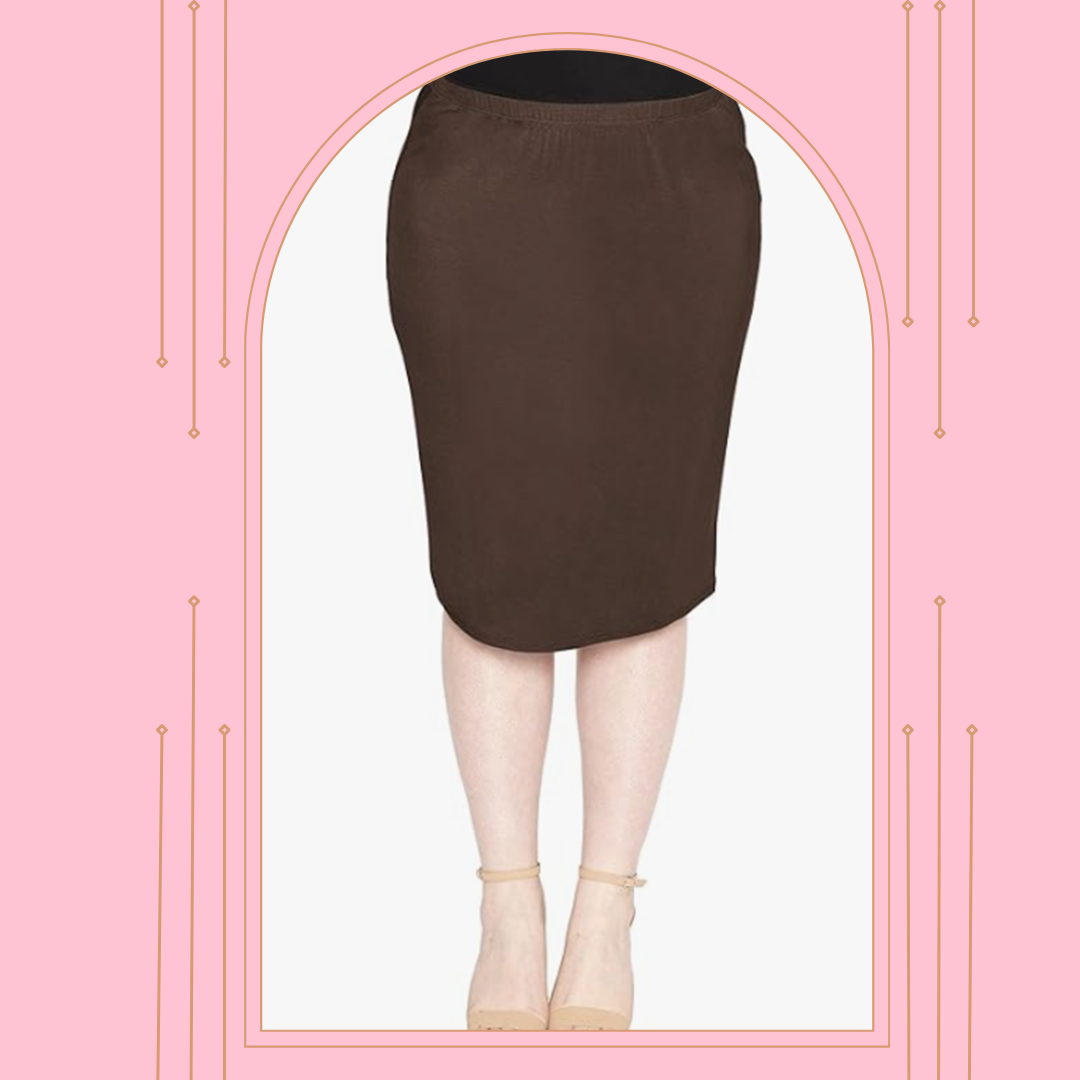 Brown  28" Skirt S-3X.