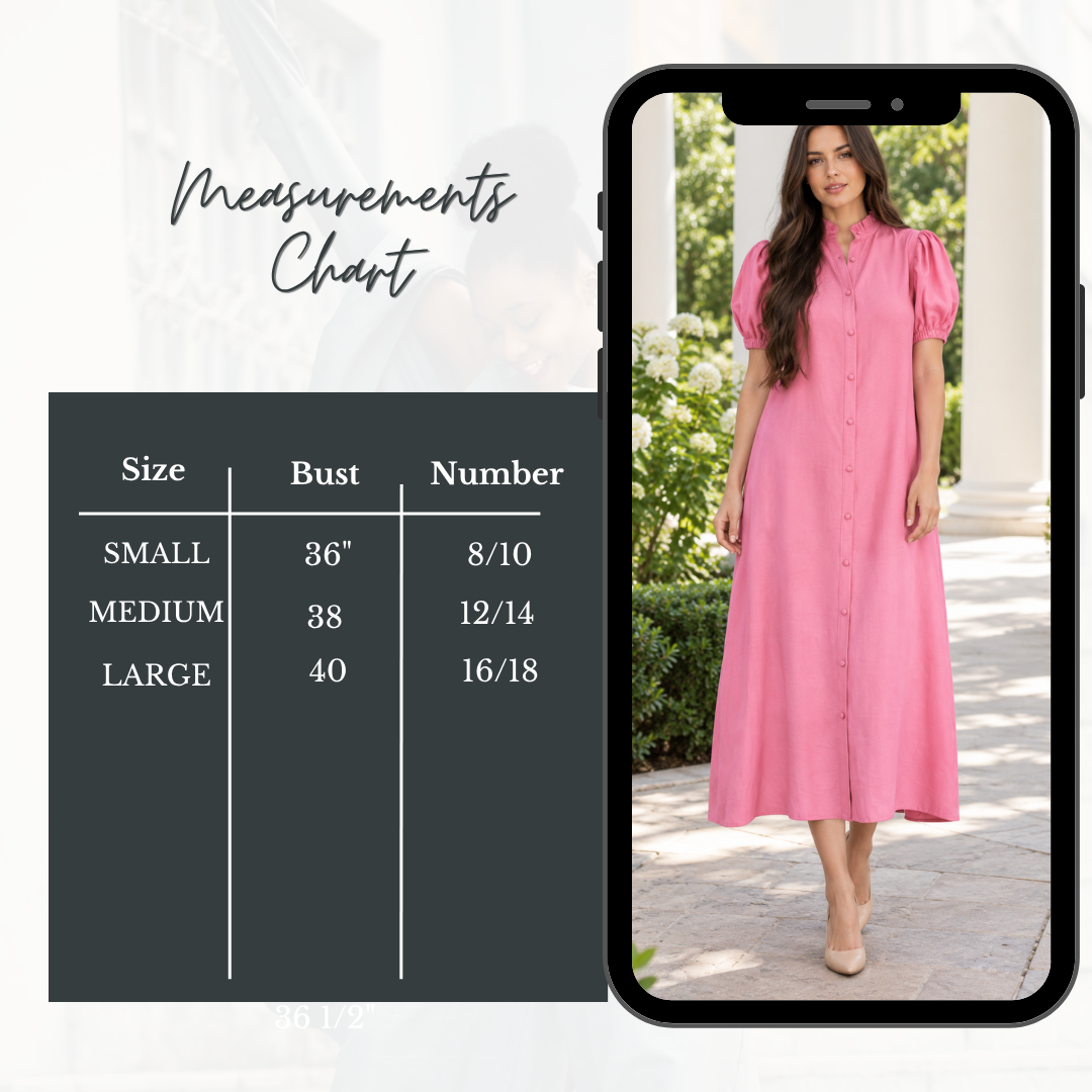 NEW! "Rosalie" Pink Shirt Dress: S-L Arriving In Stock: 9/15