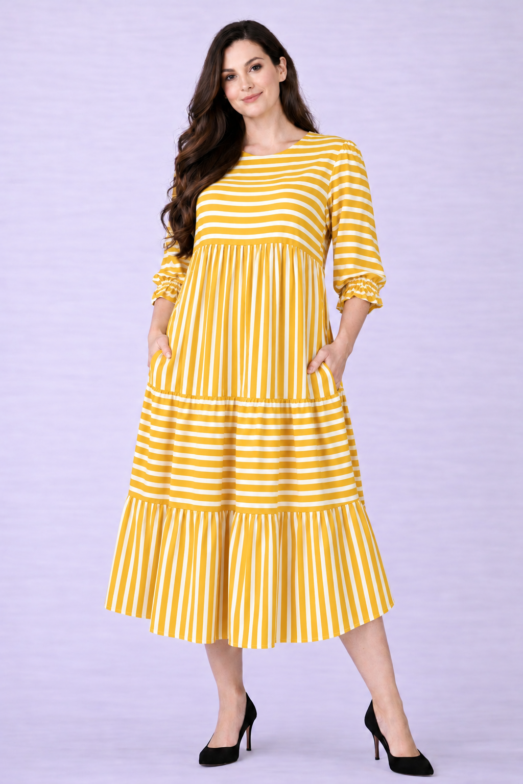 Daffodil "Yellow Stripe" Dress! Small- Final Sale! Cannot Be Returned!