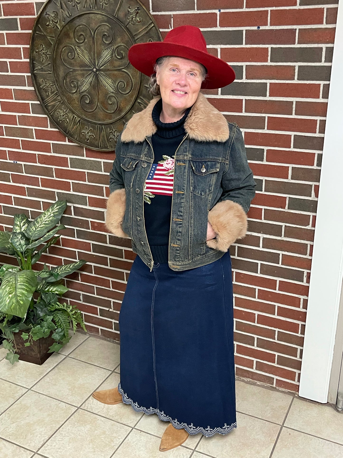 The “Lacey” Maxi Denim Skirt: S-5X. Best Selling!