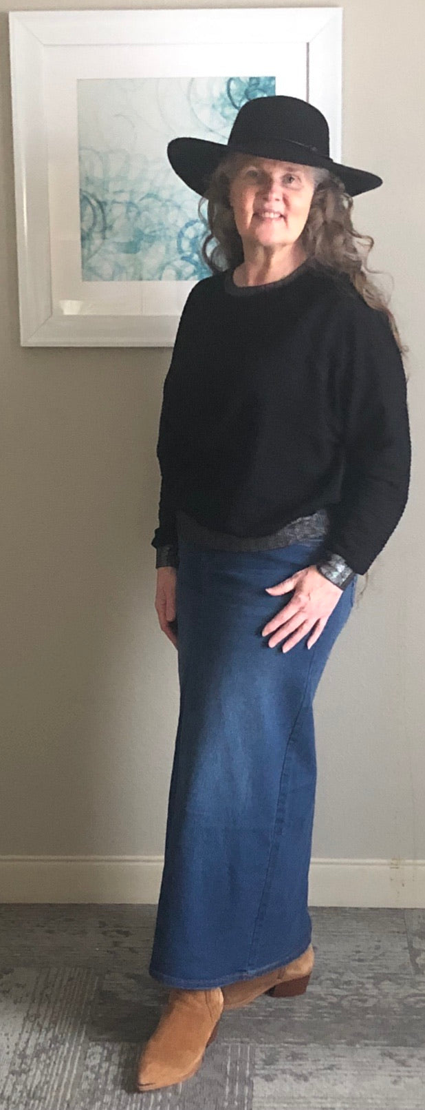 “Trudy” Indigo Wash (ELASTIC WAIST) XS -5X. Arrives in Stock 5/30)