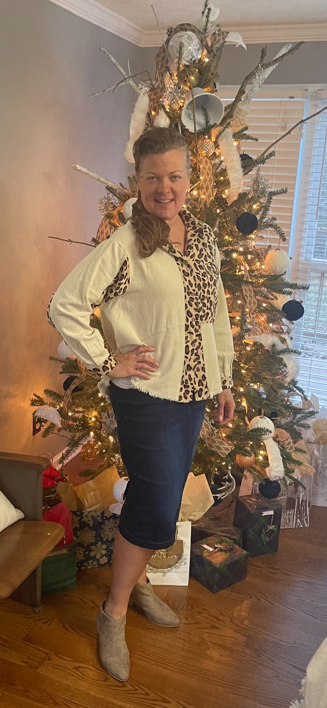 "Juliet" Dark Indigo Wash (#104) XS-5X Best Selling! (Elastic Waist)