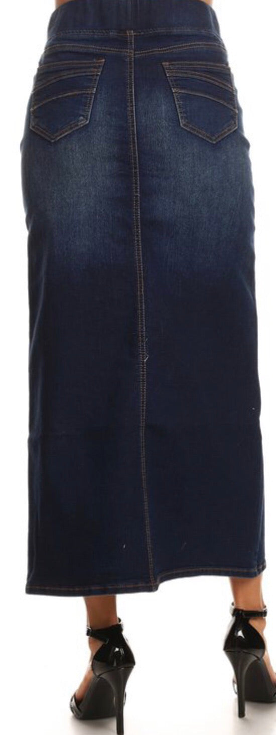 "Trudy" Dark Indigo XS-3X (Elastic Waist)