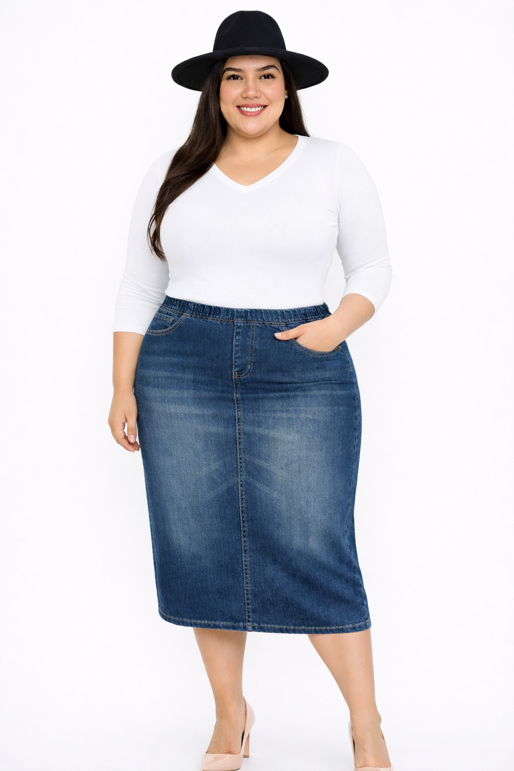 "Juliet"  Indigo Wash (#104)  XS-3X (Elastic Waist)