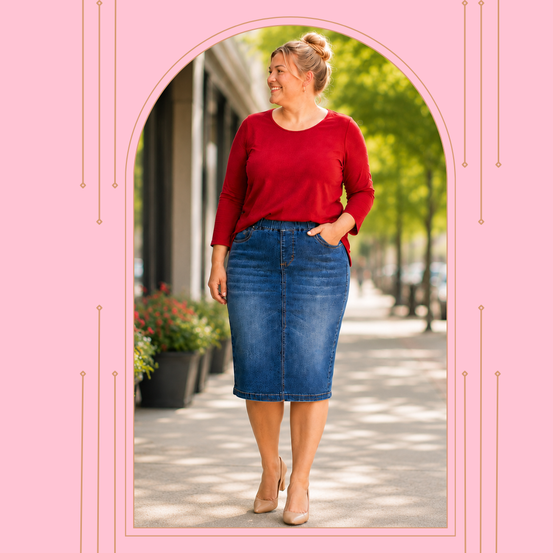 "Juliet"  Indigo Wash (#104)  XS-3X  (Elastic Waist) Arriving in Stock: 6/18