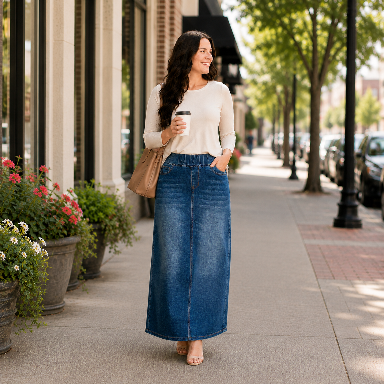 “Trudy” Indigo Wash (ELASTIC WAIST)   XS -5X. Arrives in Stock 5/30)