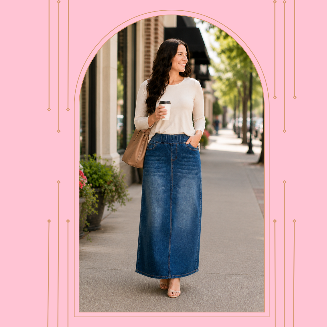 “Trudy” Indigo Wash (ELASTIC WAIST)   XS -5X. Arrives in Stock 5/30)