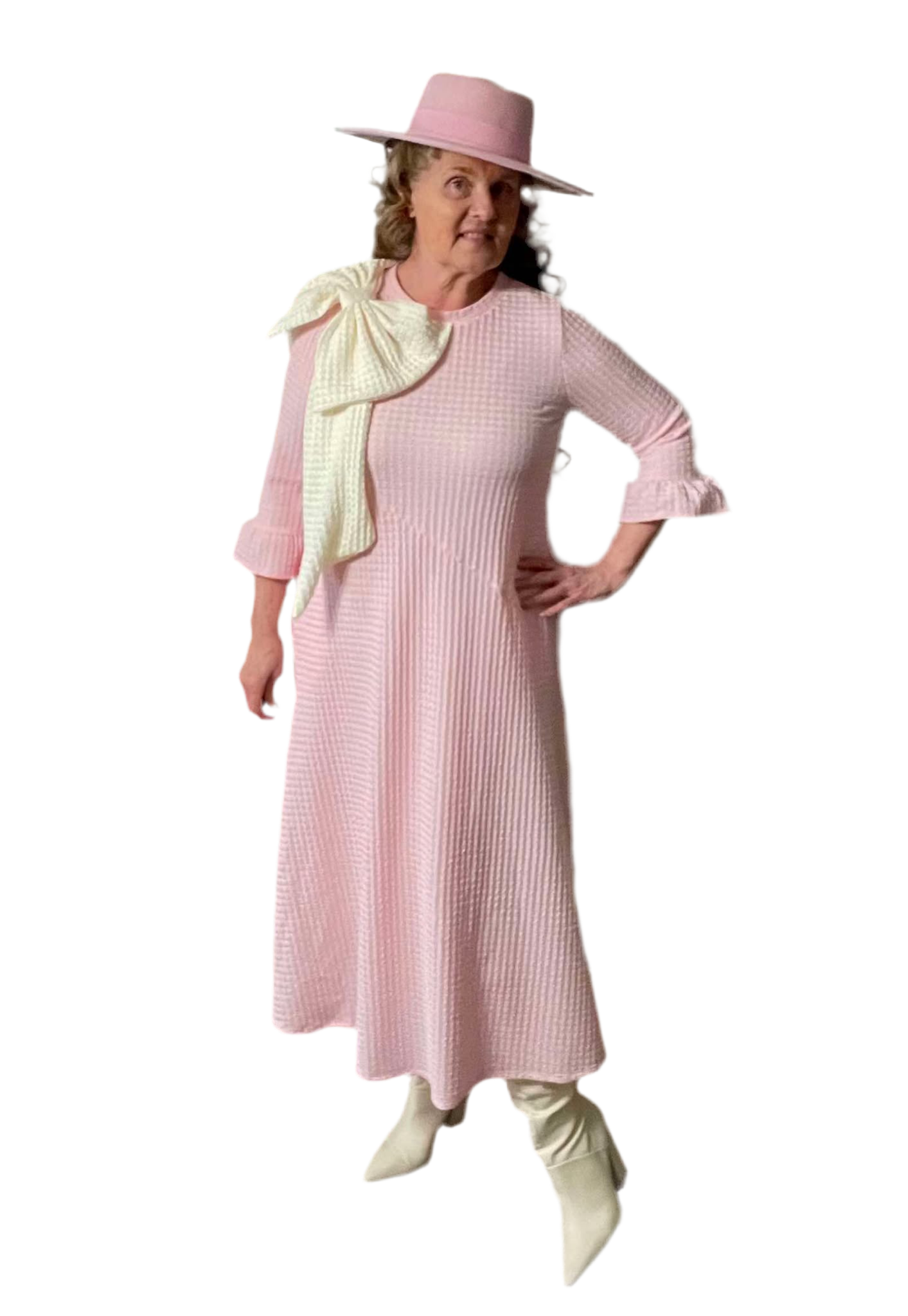 Pink "Bow" Dress: S-1X