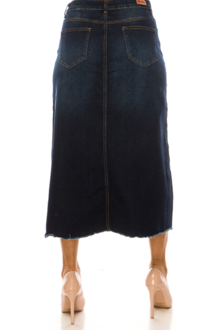 NEW! "Darla" 32" Jean Skirt S-3X  Arriving In Stock: 1/23