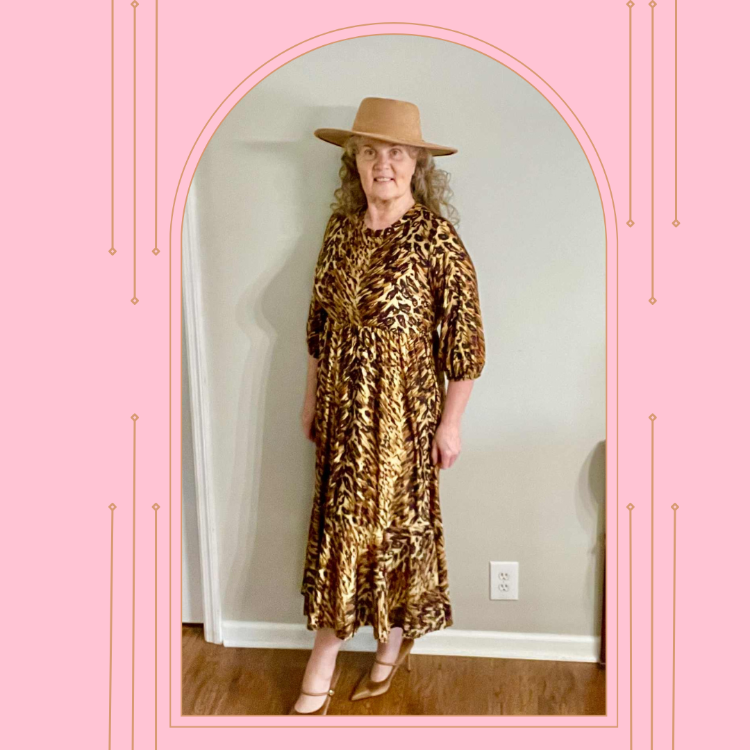 "Lynda" Animal Print Dress: S-L  & 1X   FINAL SALE! Cannot Be Returned!