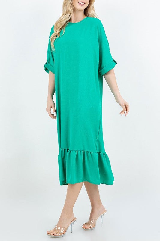 NEW! "Emerald" Green Plus Dress: 1X-3X  Arriving in Stock: 1/1