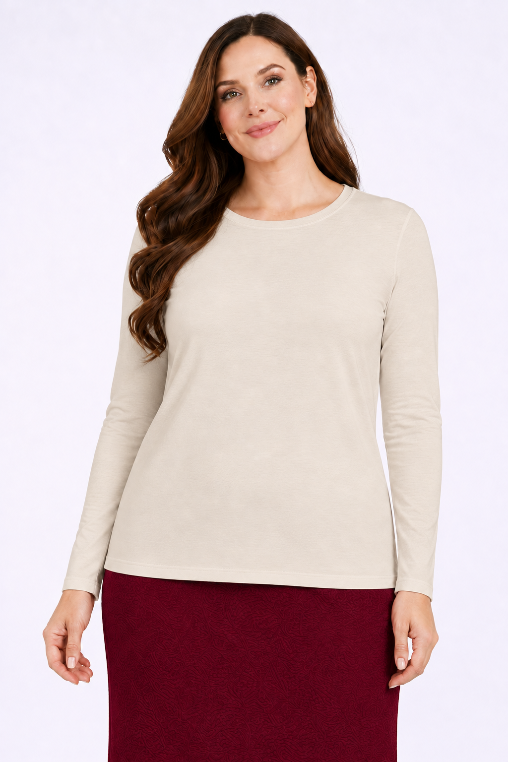 NEW! Burgundy 31" Skirt: S-5X