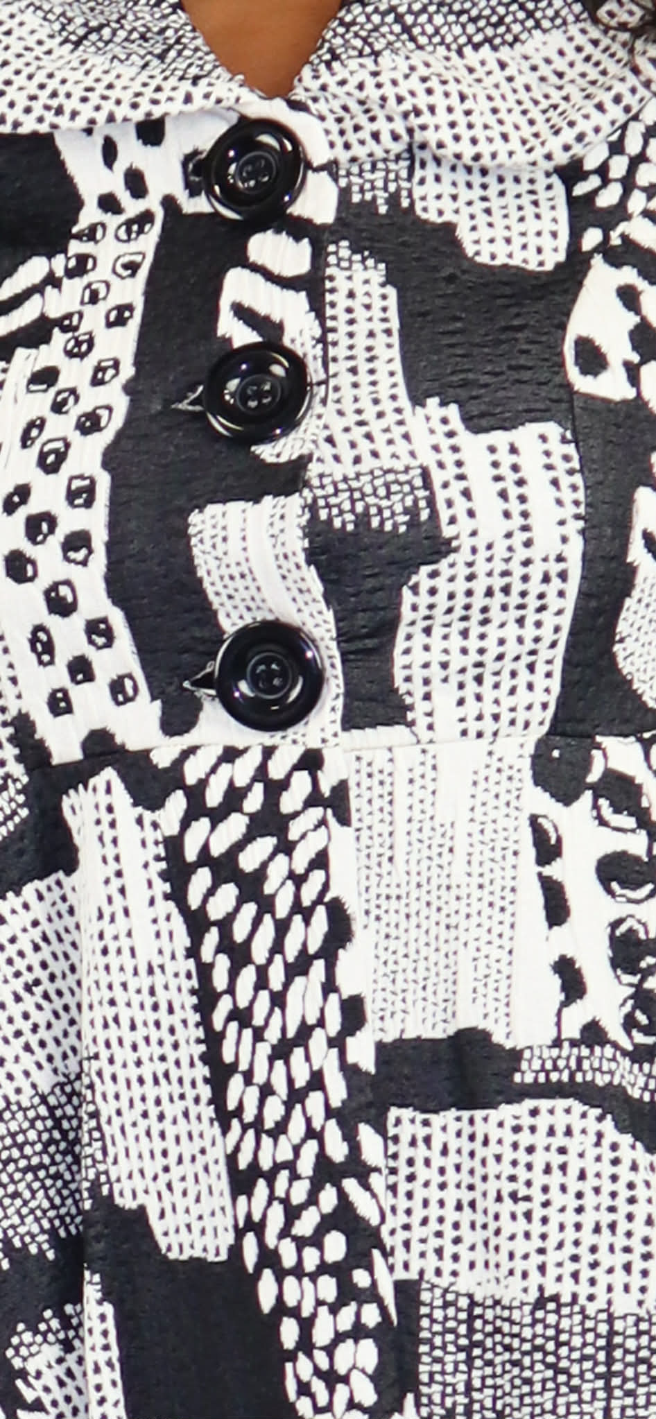 NEW! Black & White Textured Jacket: M-1X