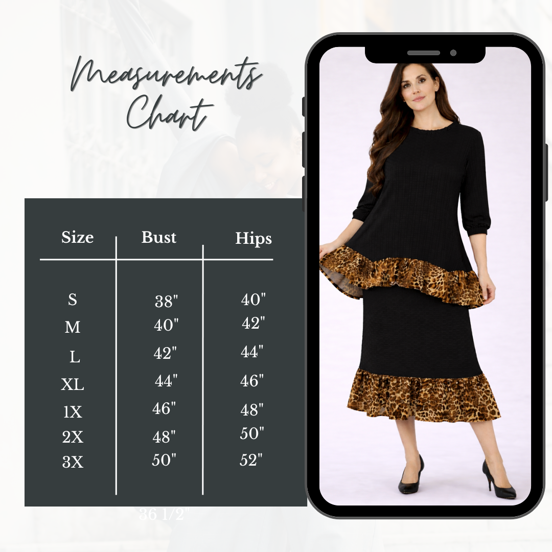 Black/Leopard Honeycomb 2 Piece Set: S-2X  Arriving in Stock Late April