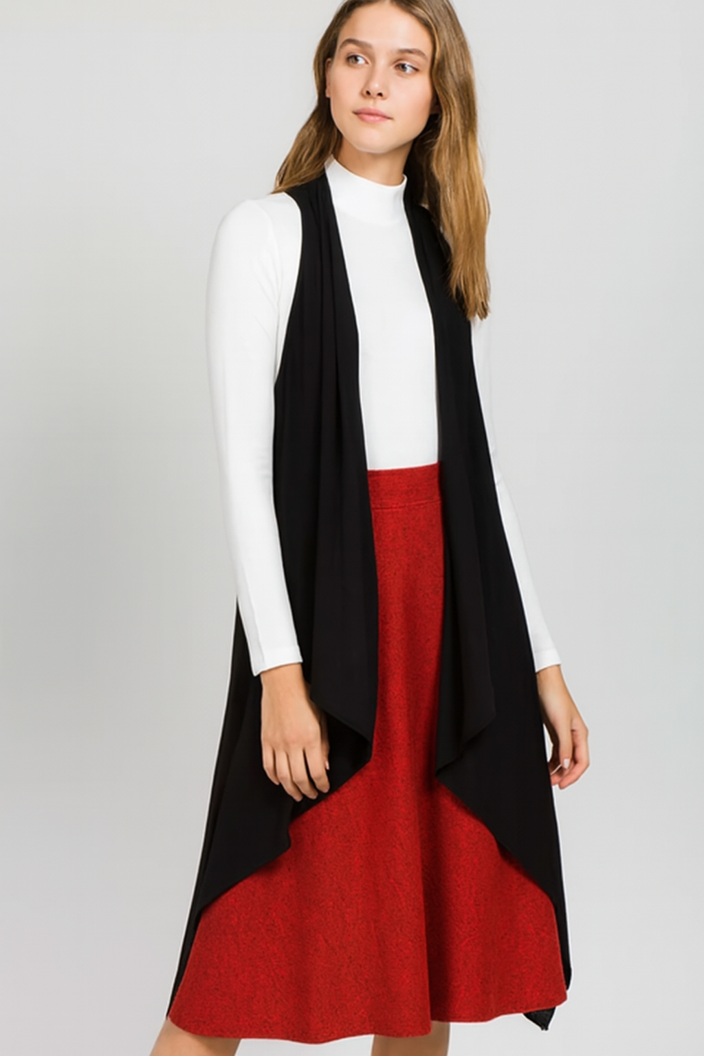 Black Long Vest (Fits Up To 2X)