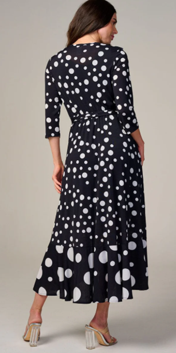 NEW! "Polly"  Polka Dot Ruffle Dress: S-L