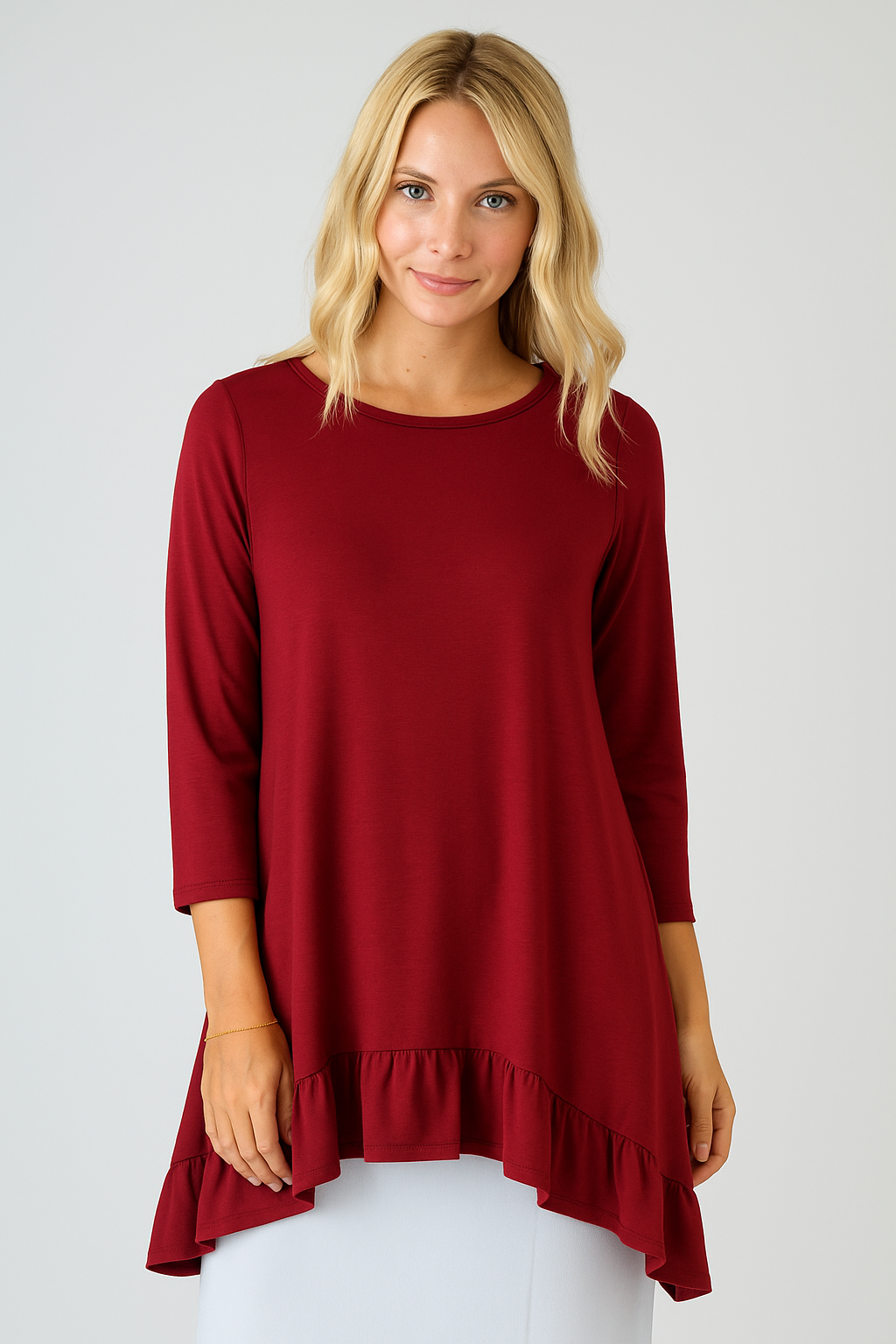 NEW! (PRE-ORDER) "Blackberry" Ruffle Top: S-3X  Arriving In Stock: 9/18