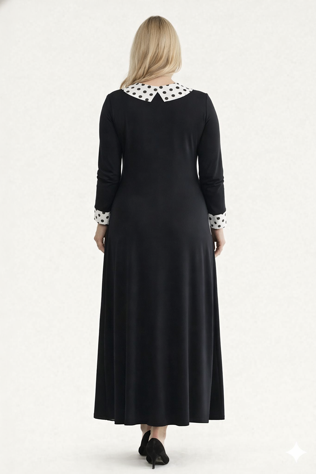 PRE-ORDER-  NEW! "Sylvia"  Black/Polka Dress S-3X (Arriving In Stock Mid January)