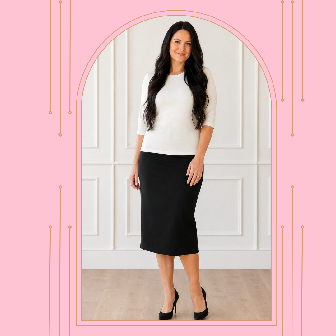 Black Skirt: 31" Length: S-5X