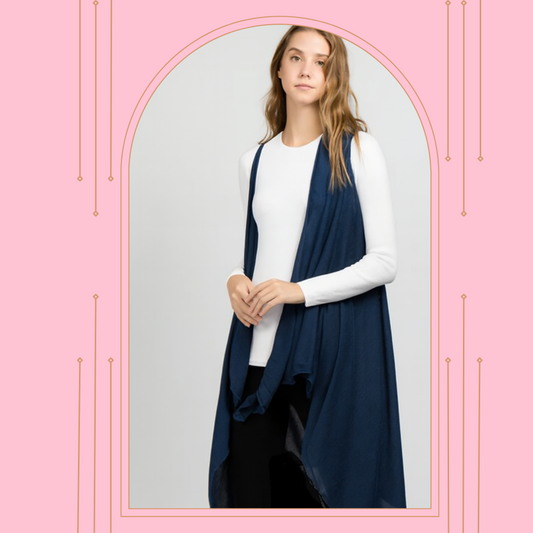 NEW! Blue Long Vest