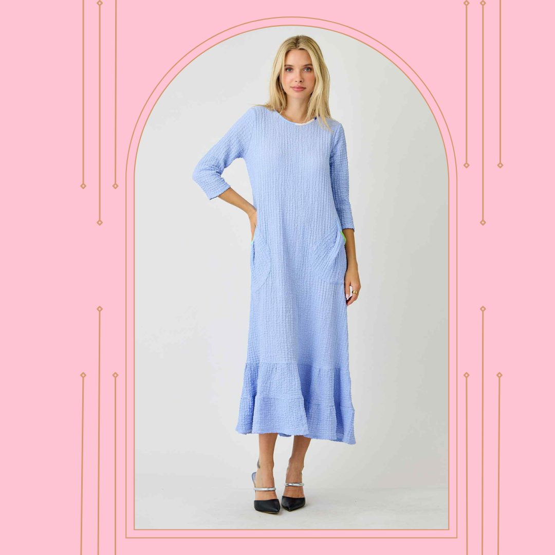 New!  "Nicole"  Blue Dress: S-3X Arriving In Stock: 10/10