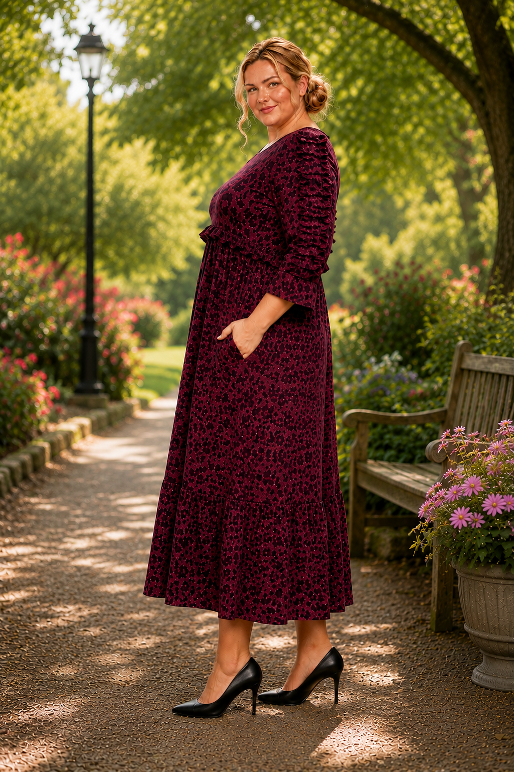 Pre-Order: NEW! "Arianna" Burgundy Leopard Dress: S-3X  Arriving in Stock: Early to Mid July!