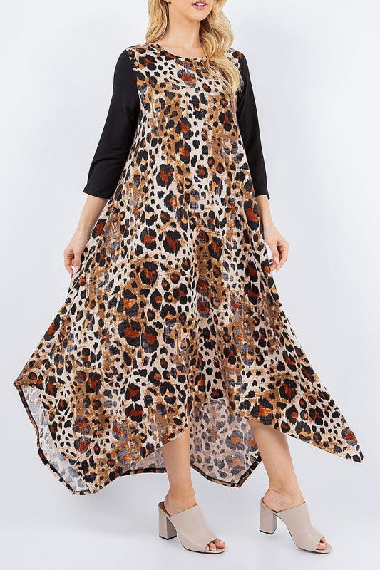 NEW! "Cheryl" Cheetah Print Dress: S-L