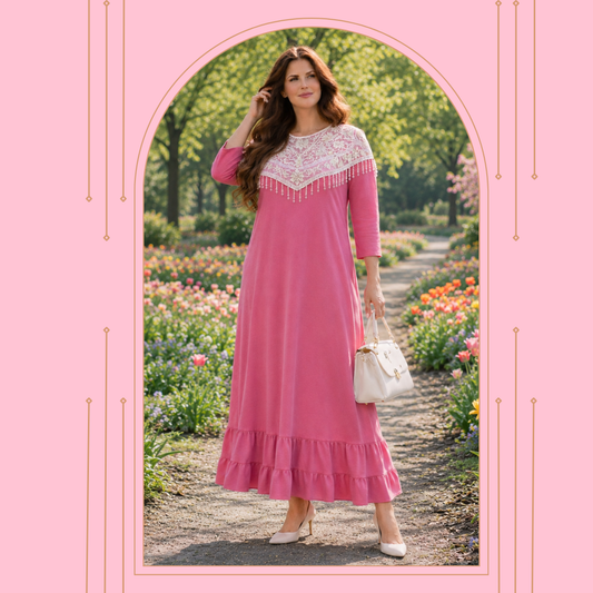 “Francine" Fuchsia Dress: S-3X.