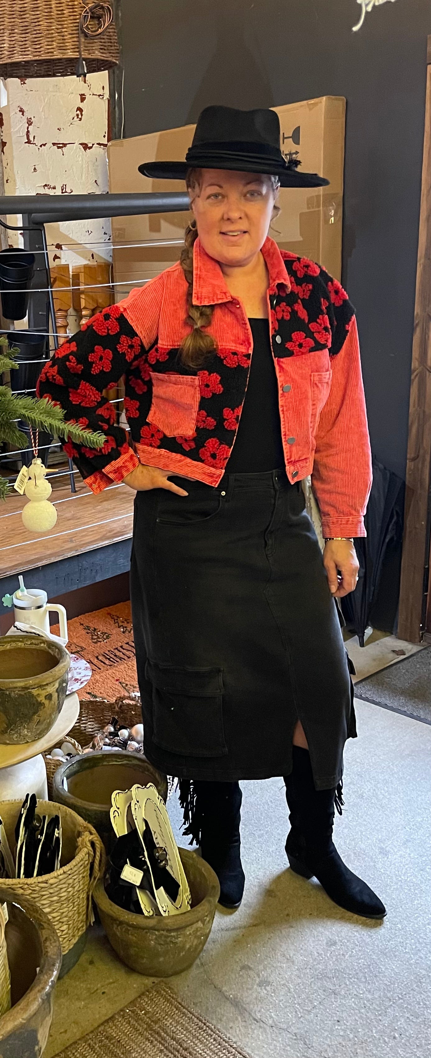 NEW! "Charity"  Black Maxi Jean Skirt: S-3X  Arriving In Stock: 1/10