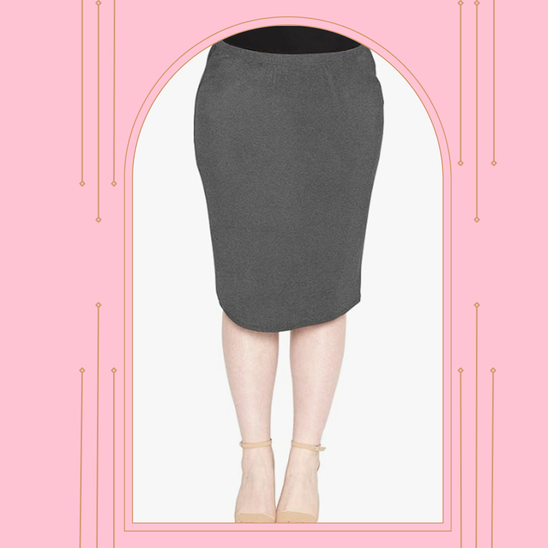 PRE-ORDER: Gray Skirt -28” : S-3X  Arriving In Stock: 2/18