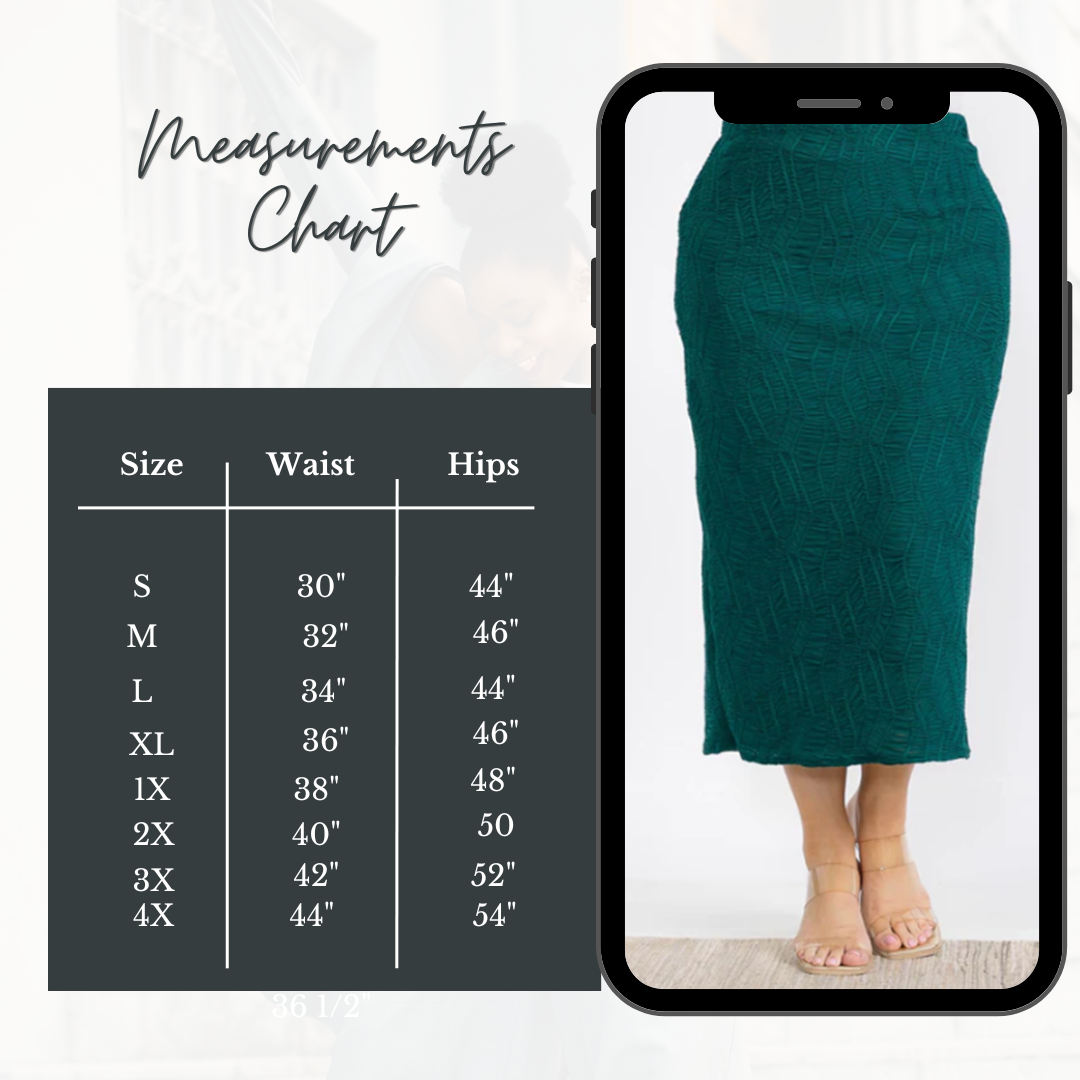 NEW! Dark Green Skirt : S-4X  (Arriving in Stock: 9/15)