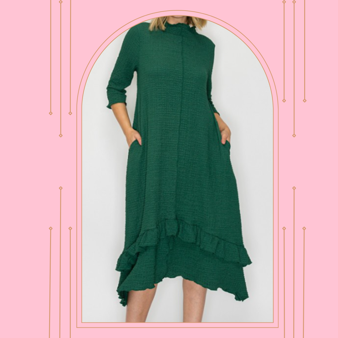 NEW! "Julia" Green Dress: S-3X  Arriving in Stock: 12/8