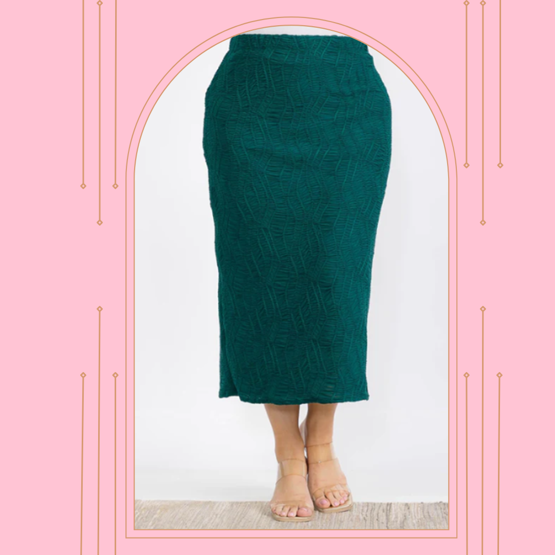 NEW! Dark Green Skirt : S-4X  (Arriving in Stock: 9/15)