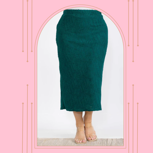 NEW! Dark Green Skirt : S-4X  (Arriving in Stock: 9/15)