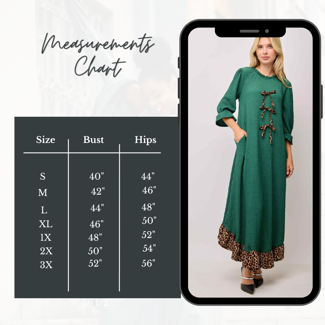 NEW! "Hunter"  Maxi Dress.  S-3X